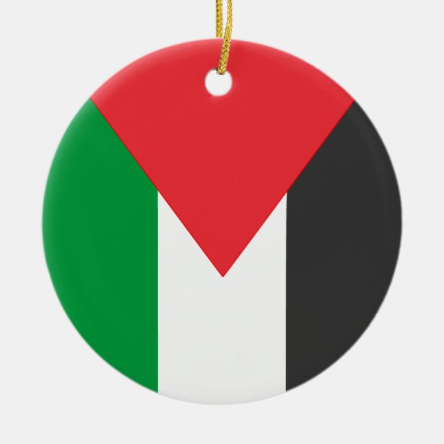 Adorno De Cerámica Bandera palestina Free Palestine personalizada (Frente)
