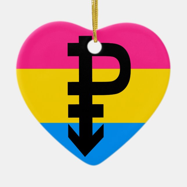 Adorno De Cerámica Bandera Pansexual (Frente)