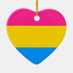 Adorno De Cerámica Bandera Pansexual del orgullo