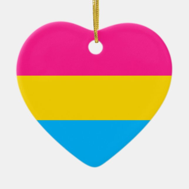 ADORNO DE CERÁMICA "BANDERA PANSEXUAL DEL ORGULLO " (Frente)