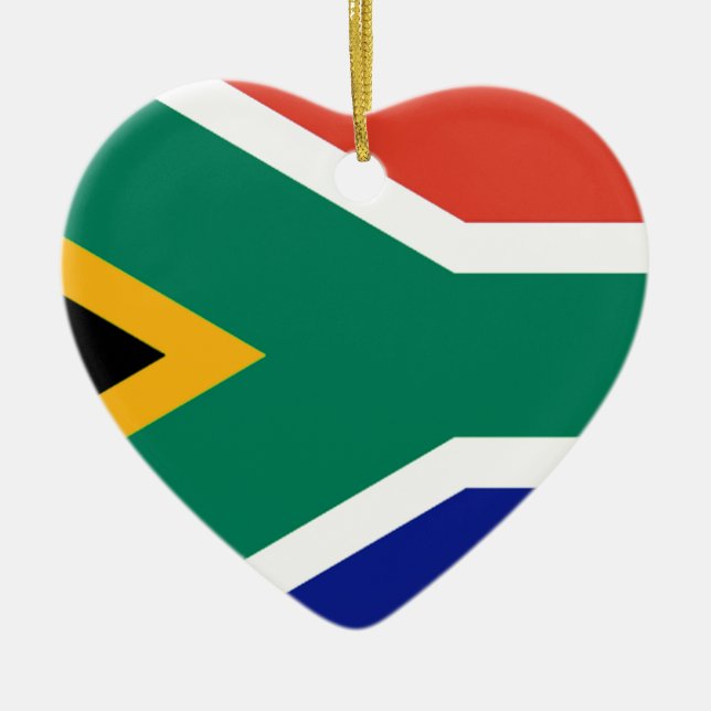 Adorno De Cerámica Bandera patriótica de Sudáfrica Bokke (Frente)