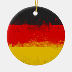 Adorno De Cerámica Bandera pintada de la mancha de Grunge