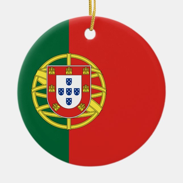 Adorno De Cerámica Bandera portuguesa (Frente)