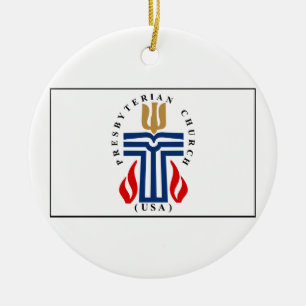 Adorno De Cerámica Bandera presbiteriana