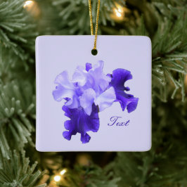 Adorno De Cerámica Bandera púrpura romántica Iris personalizada