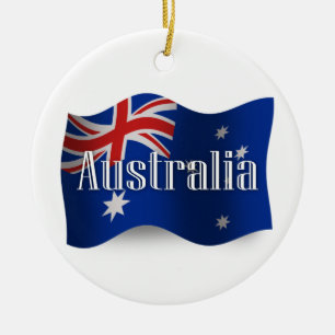 Adorno De Cerámica Bandera que agita de Australia