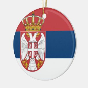 Adorno De Cerámica Bandera serbia