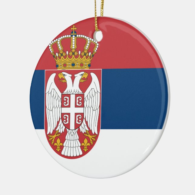 Adorno De Cerámica Bandera serbia (Izquierda)