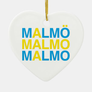 Adorno De Cerámica Bandera sueca MALMO