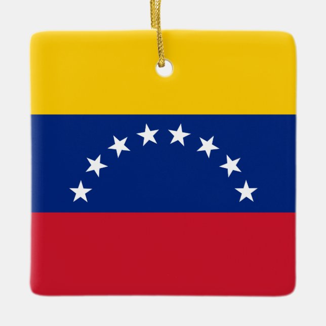 Adorno De Cerámica Bandera venezolana (Anverso)