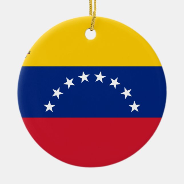 Adorno De Cerámica Bandera venezolana - bandera de Venezuela - (Frente)