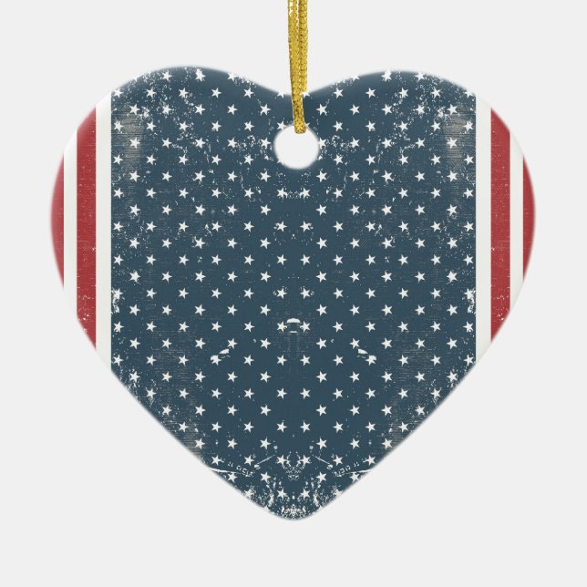 Adorno De Cerámica bandera vertical americana (Frente)