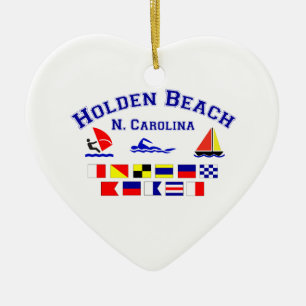 Adorno De Cerámica Banderas de señal del Nc de la playa de Holden