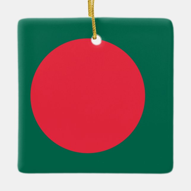Adorno De Cerámica Bangladesh Flag (Anverso)