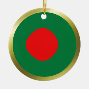 Adorno De Cerámica Bangladesh Flag Ornament