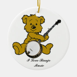 ADORNO DE CERÁMICA BANJO BEAR-ORNAMENT