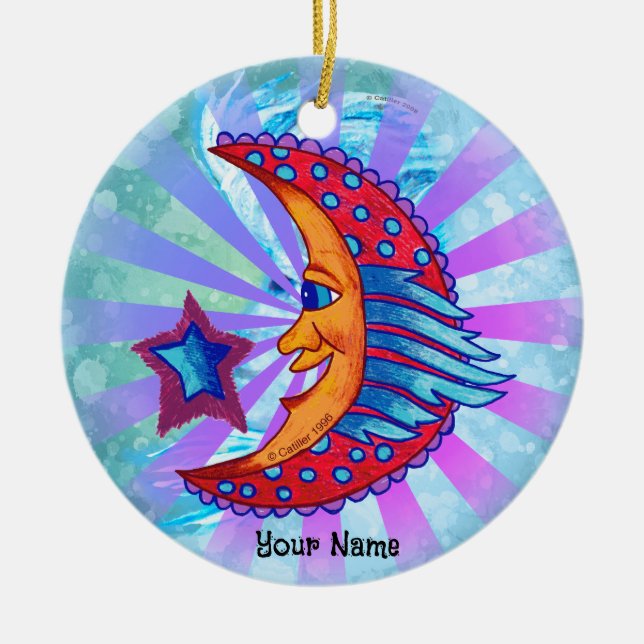 Adorno De Cerámica Banner Moon (Frente)