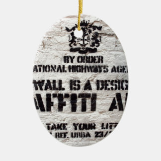 Adorno De Cerámica Bansky señaló área de la pintada