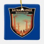 Adorno De Cerámica Baobab Avenue Madagascar<br><div class="desc">Avenida del diseño de arte vector Baobabs. La avenida de los baobabs,  o callejón de los baobabs,  es un importante grupo de baobabs de Grandier que bordean la carretera no pavimentada número 8 entre Morondava y Belon'i Tsiribihina.</div>