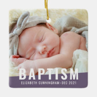 Baptismo Moderno Personalizado simple foto bebé