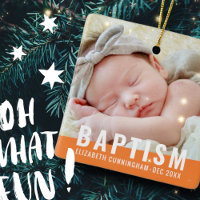 Baptismo Moderno Personalizado simple foto bebé