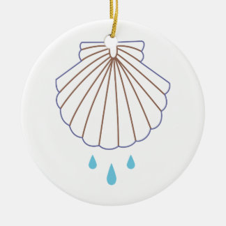 Adorno De Cerámica Baptismo Shell Appli
