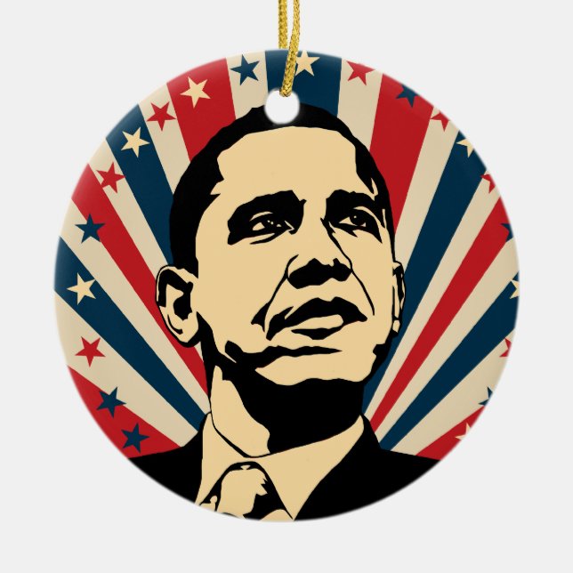 Adorno De Cerámica Barack Obama (Frente)