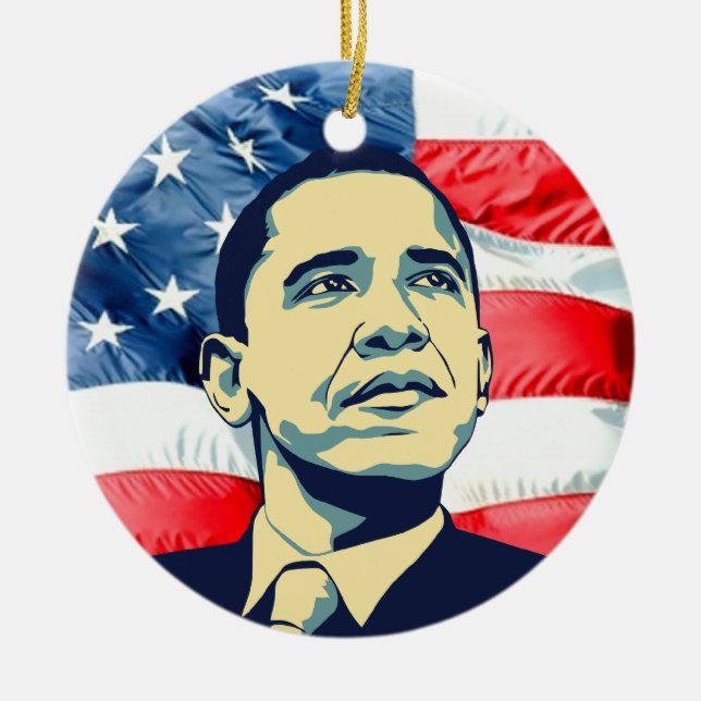 Adorno De Cerámica Barack Obama (Frente)