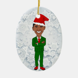 Adorno De Cerámica barack obama santas