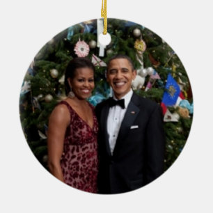 Adorno De Cerámica Barack y Michelle 2010 - Ornament