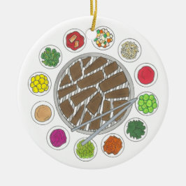 Adorno De Cerámica Barbacoa de barbacoa coreana asada comida banchan 