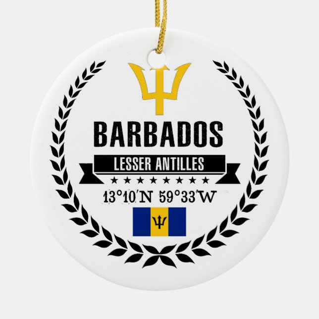 Adorno De Cerámica Barbados (Frente)