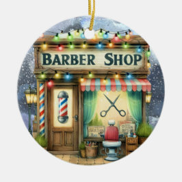 Adorno De Cerámica Barber Shop