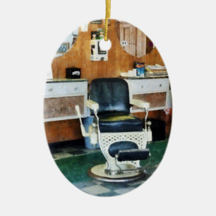 Adorno De Cerámica Barbería Una Silla