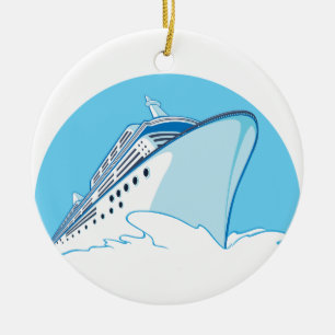 Adorno De Cerámica Barco de cruceros