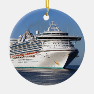 Adorno De Cerámica Barco de cruceros de oro de la princesa