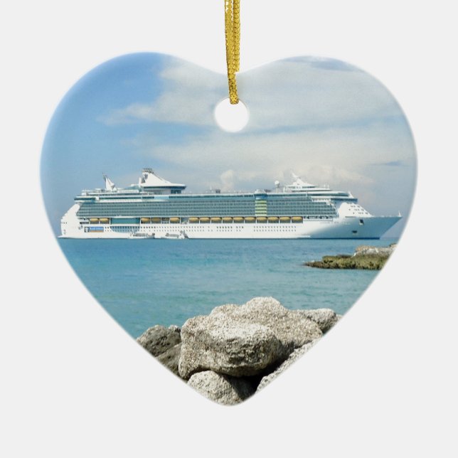 Adorno De Cerámica Barco de cruceros en CocoCay (Frente)