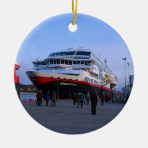 Adorno De Cerámica Barco de cruceros noruego