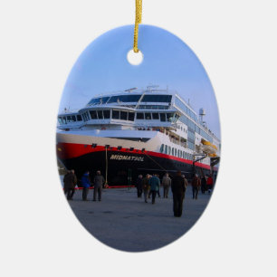 Adorno De Cerámica Barco de cruceros noruego