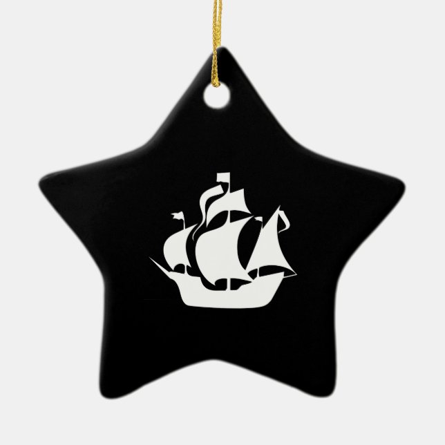 Adorno De Cerámica Barco de vela (Frente)