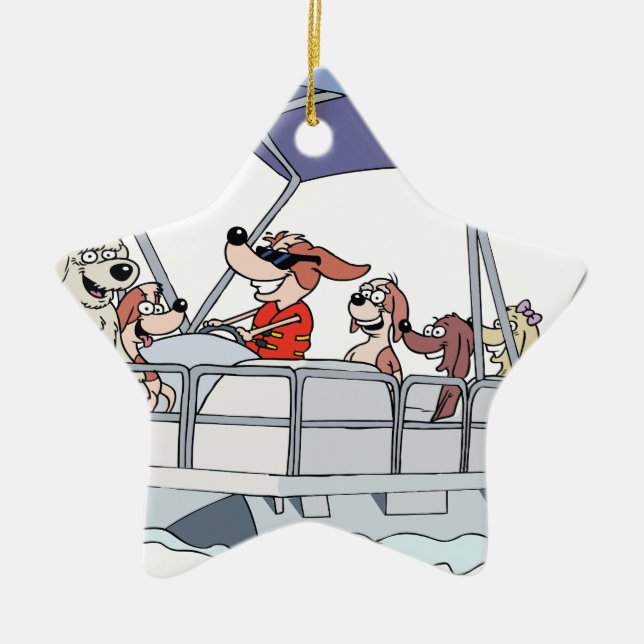 Adorno De Cerámica Barco el pontón (Frente)