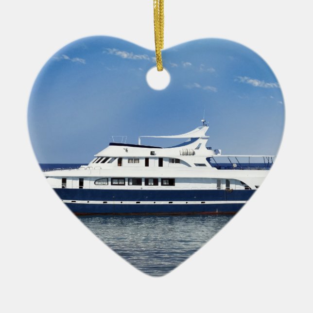 Adorno De Cerámica barco en el mar