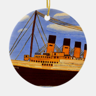 Adorno De Cerámica Barco Titanic