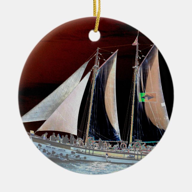 Adorno De Cerámica Barcos a vela (Frente)