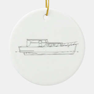 Adorno De Cerámica Barcos de época - Cruiser de madera
