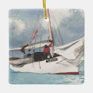 Adorno De Cerámica Barcos de pesca, Key West