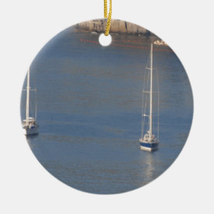 Adorno De Cerámica Barcos en reposo en Sorrento Italia