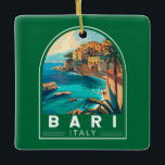 Adorno De Cerámica Bari Italia Viaje de arte Vintage<br><div class="desc">Diseño de viaje vectorial retro Bari. Bari es una ciudad portuaria situada en el mar Adriático,  y la capital de la región de Apulia,  en el sur de Italia.</div>