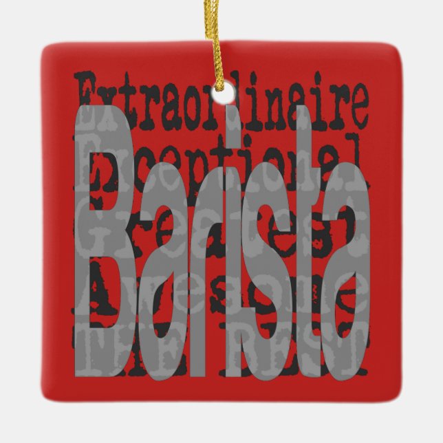 Adorno De Cerámica Barista Extraordinaire (Anverso)