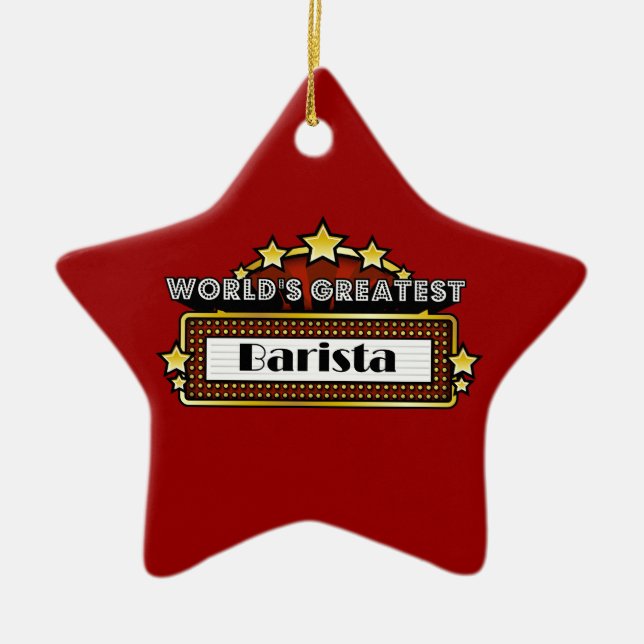 Adorno De Cerámica Barista más grande del mundo (Frente)